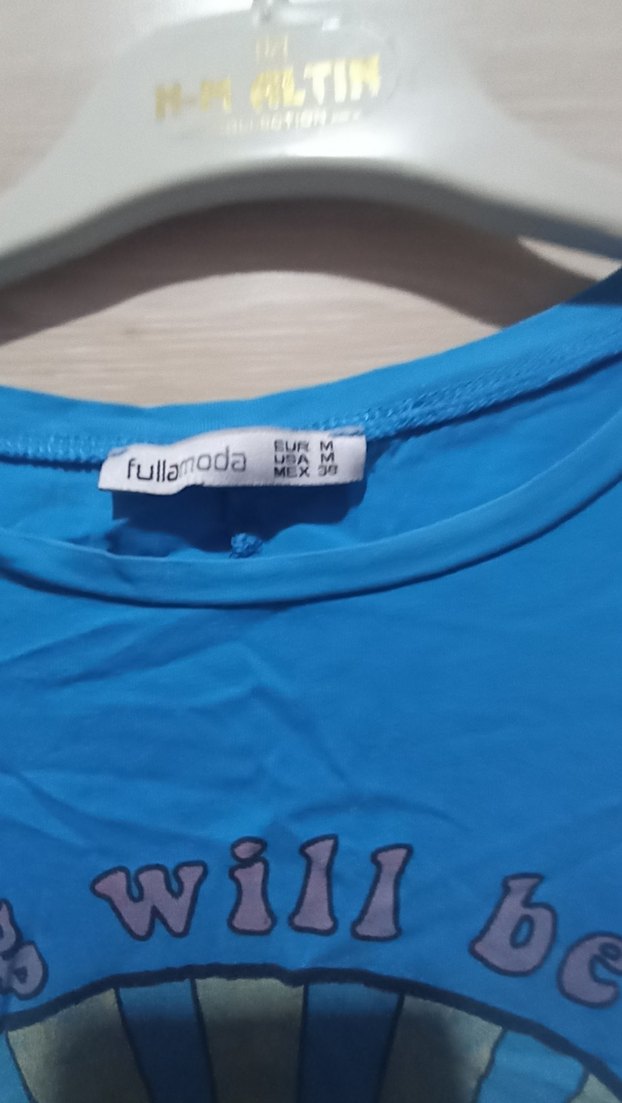 Mavi Baskılı Kız Çocuk Kısa Kollu Tişört - Görsel 2