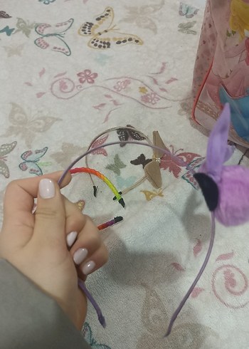 Renkli Bağlamalı Lastikli Çocuk Saç Bandı - Görsel 2