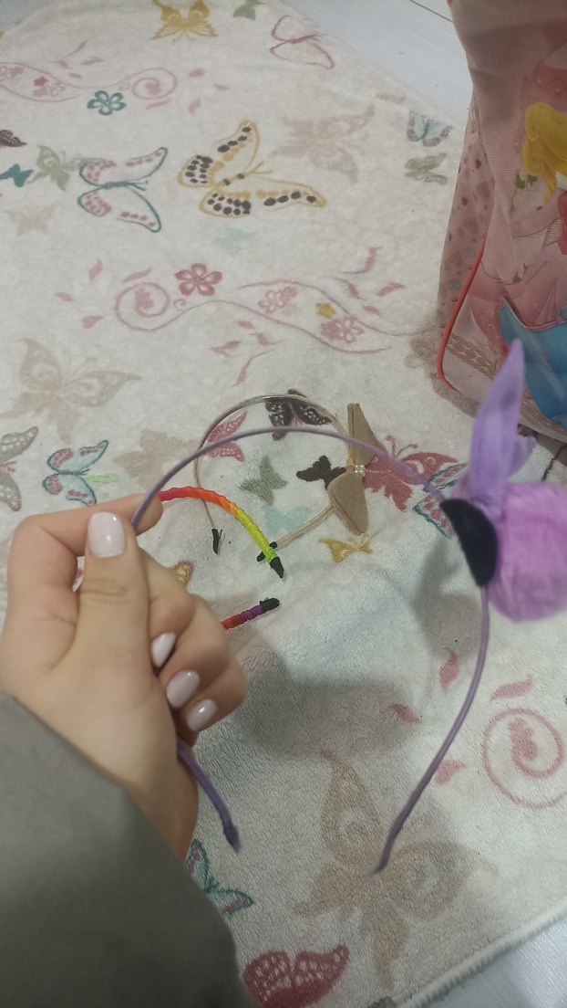 Renkli Bağlamalı Lastikli Çocuk Saç Bandı - Görsel 2