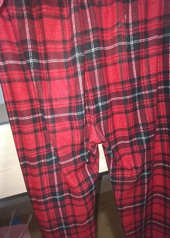 kareli kırmızı pijama - Görsel 2