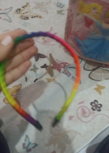 Renkli Batik Desenli Lastikli Çocuk Saç Bandı - Görsel 5