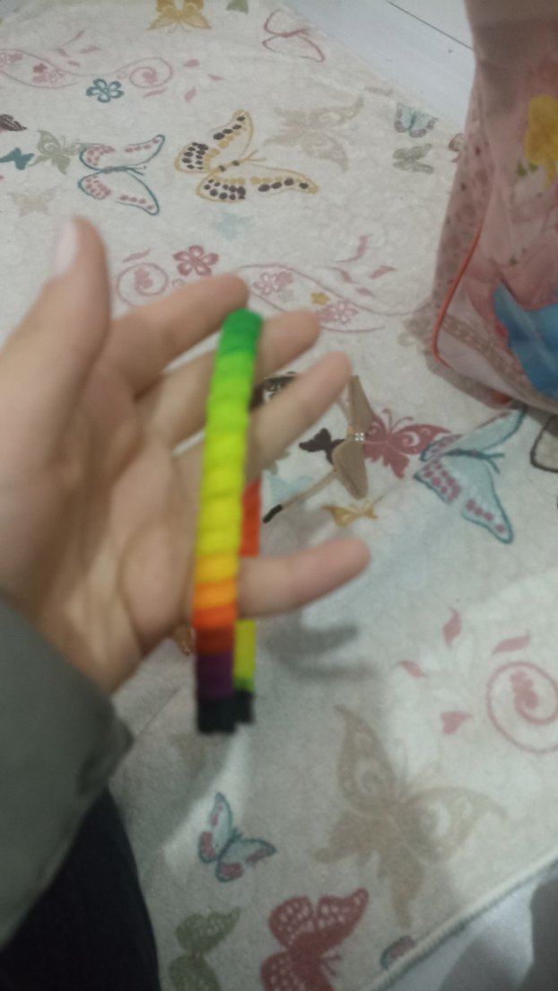 Renkli Batik Desenli Lastikli Çocuk Saç Bandı - Görsel 3