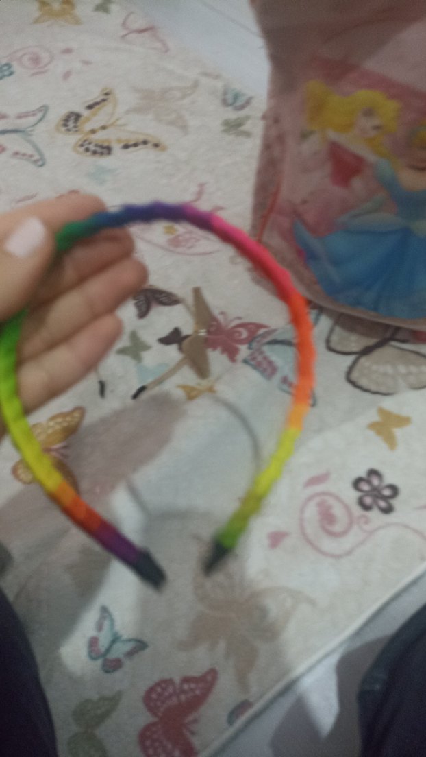 Renkli Batik Desenli Lastikli Çocuk Saç Bandı - Görsel 5