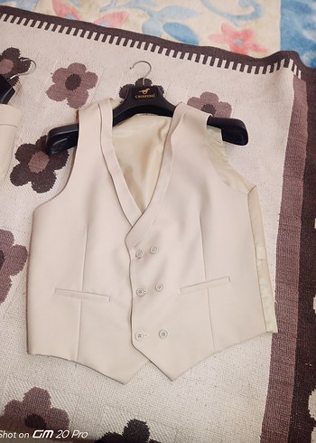 Bej Düğmeli Erkek Yelek - Görsel 7