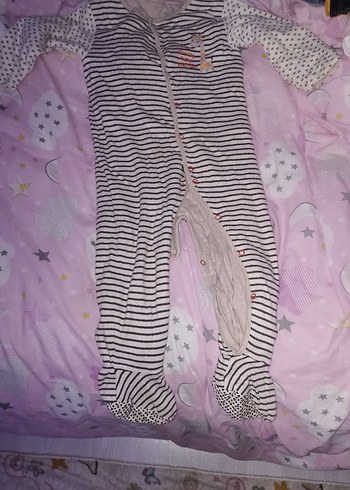 Uzun Kollu Gri Bebek Tulum ayakkabılı çoraplı - Görsel 8