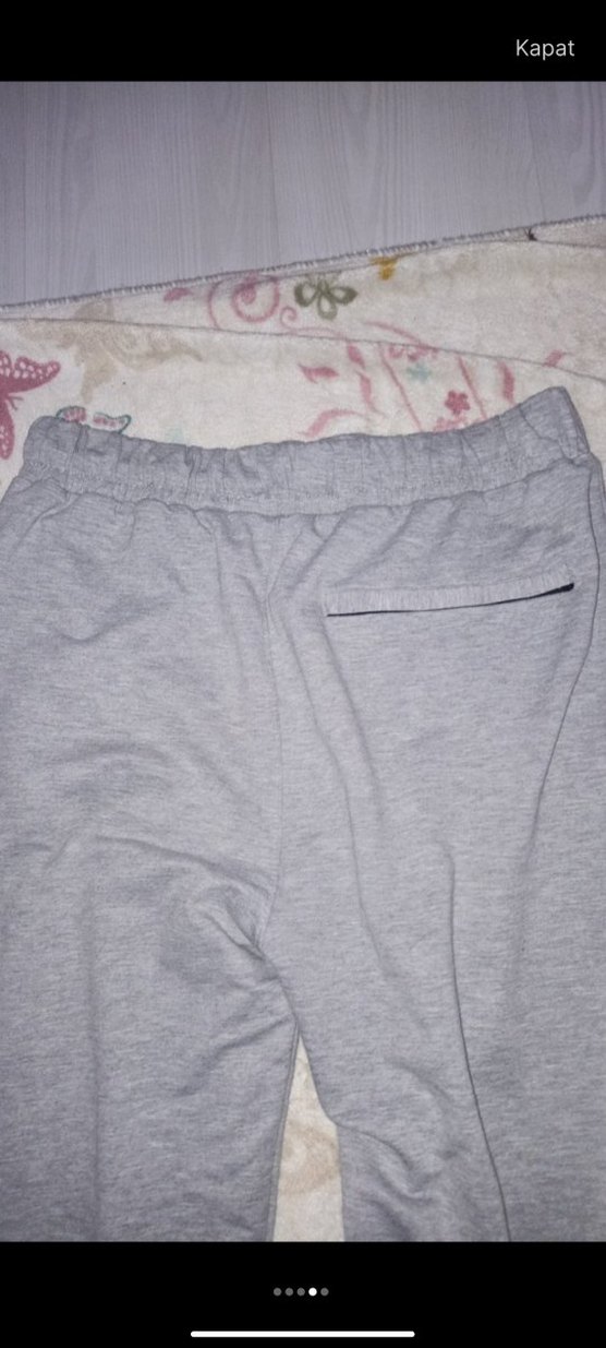 Gri Kadın Fermuarlı Rahat Kesim Eşofman - Görsel 4