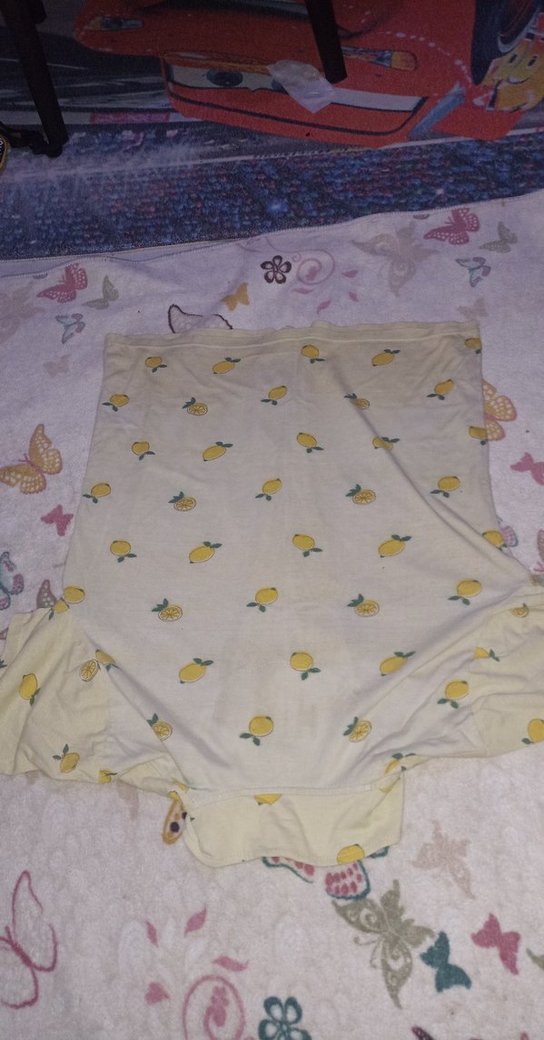 limon desenli pijama üstü düğmeli v yaka - Görsel 4