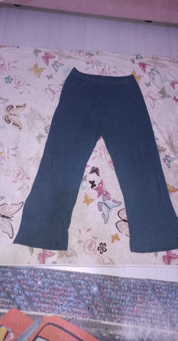 Mavi Pilili Denim fitilli eşofman altı - Görsel 2