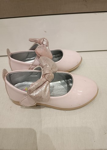Pembe Fiyonklu Kız Babet Ayakkabı - Görsel 2