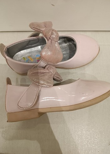 Pembe Fiyonklu Kız Babet Ayakkabı - Görsel 3