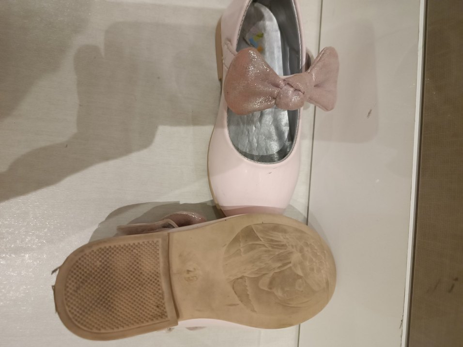 Pembe Fiyonklu Kız Babet Ayakkabı - Görsel 4