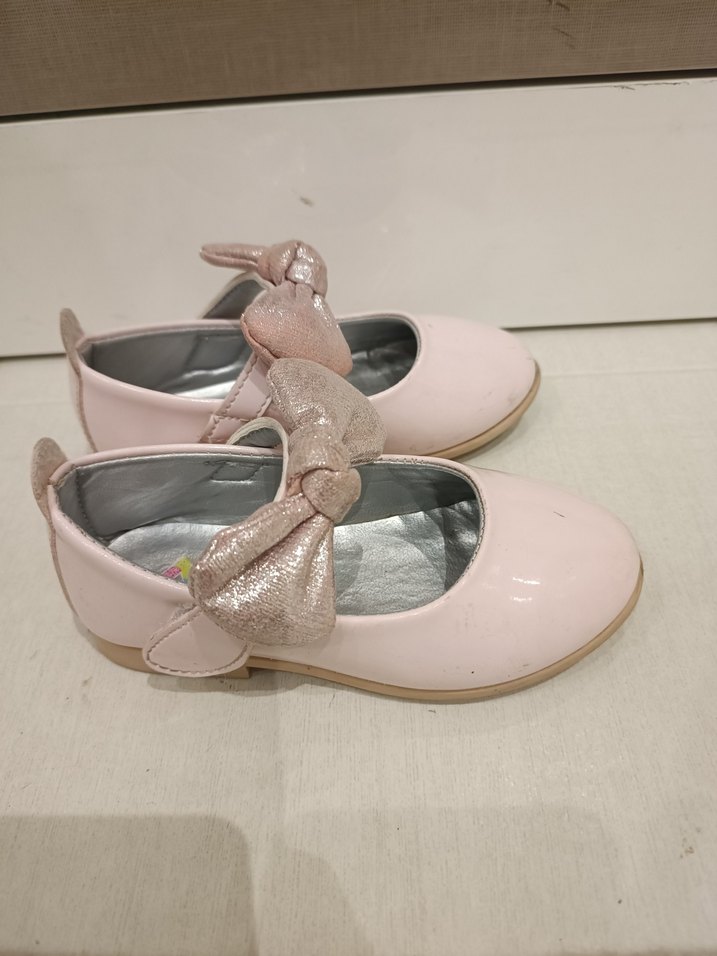 Pembe Fiyonklu Kız Babet Ayakkabı - Görsel 2