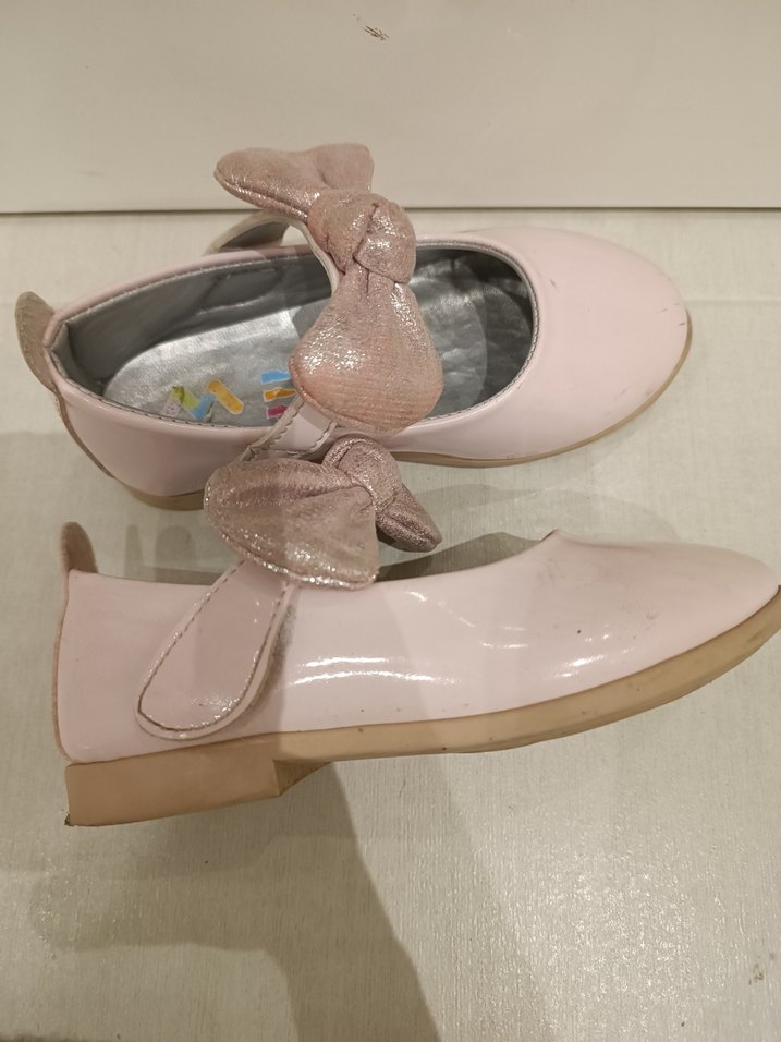 Pembe Fiyonklu Kız Babet Ayakkabı - Görsel 3