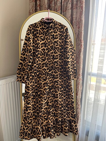 s Beden Leopar elbise