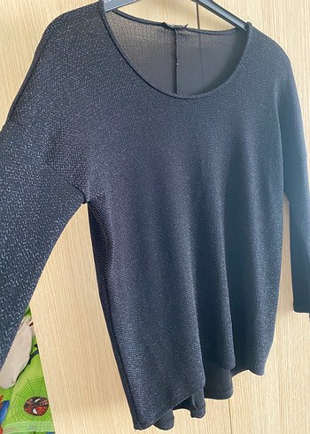 Kadın Gri Triko Uzun Kollu Sweatshirt