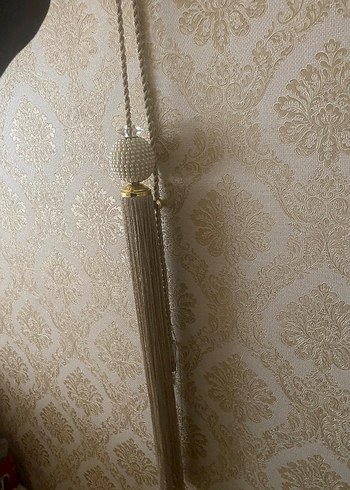 Bej İşlemeli Modern Klasik Perde - Görsel 5