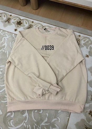 Bej Kadın Kısa Kollu Sweatshirt - Görsel 2