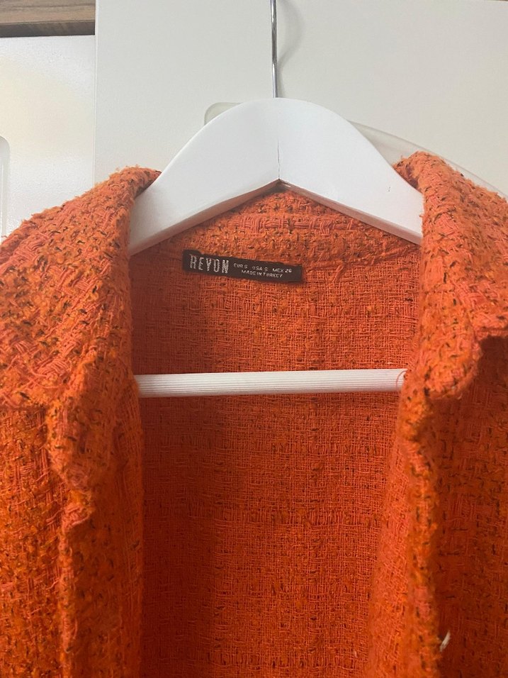 Düğmeli, Uzun Kollu Kahverengi Yün Gömlek - Görsel 2