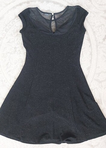 Siyah Simli Gece Elbisesi 40 42 bedene de olur - Görsel 8