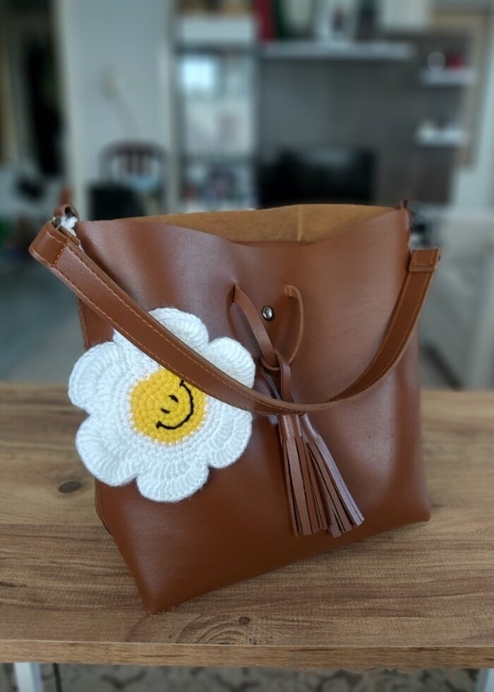 ÖRGÜ PAPATYA MINI ÇANTA/ Aksesuar - Görsel 4