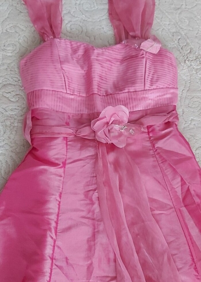 14 numara Pembe Cocuk Abiye - Görsel 2