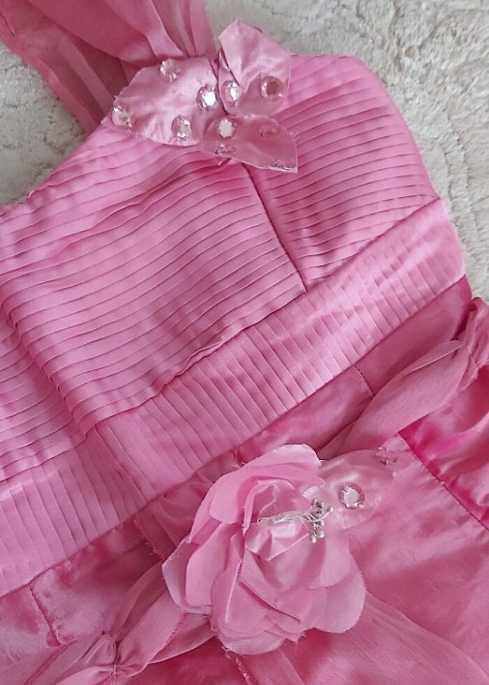 14 numara Pembe Cocuk Abiye - Görsel 3