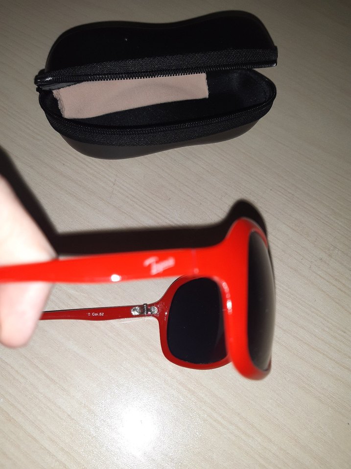 Kırmızı Parlak Biker Çocuk Güneş Gözlüğü - Görsel 3