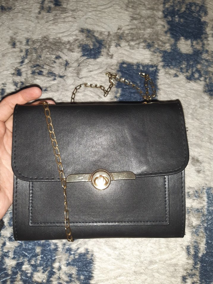 Siyah  Kadın Çanta Zincirli - Görsel 2