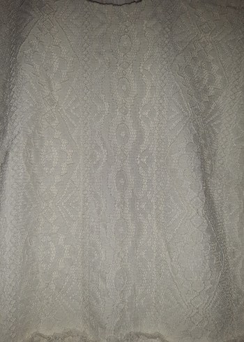 Dantel Detaylı Uzun Beyaz Elbise - Görsel 5