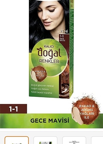 3 Adet Palette kalıcı doğal renkler 1-1 gece mavisi saç boyası 