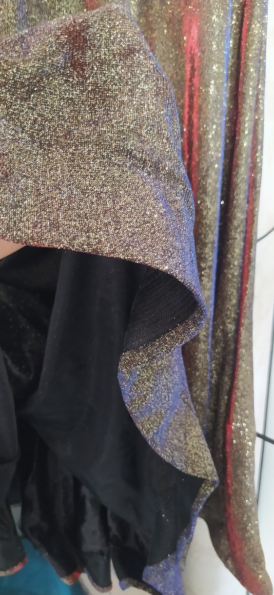 Drapeli Çok Renkli Uzun Kadın Etek - Görsel 5