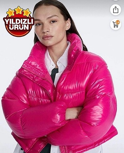 Pembe Stradivarius Şişme Mont