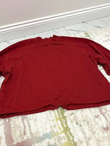 Kırmızı mini sweat