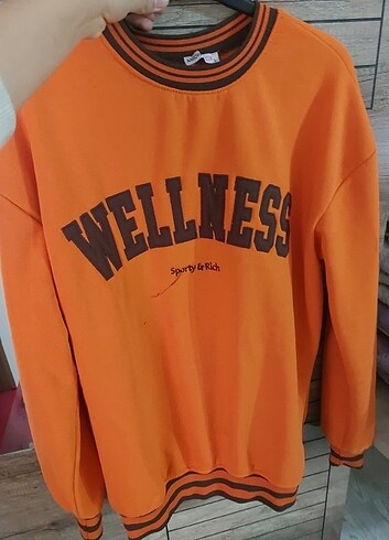 l Beden turuncu Renk Kadın Sweatshirt 