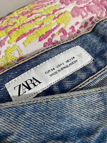 34 Beden mavi Renk Zara jeann