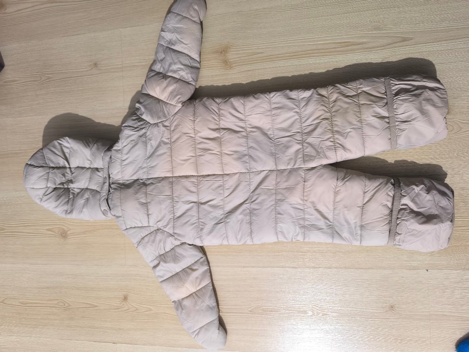 Kürk Detaylı Bej Bebek Tulumu - Görsel 2