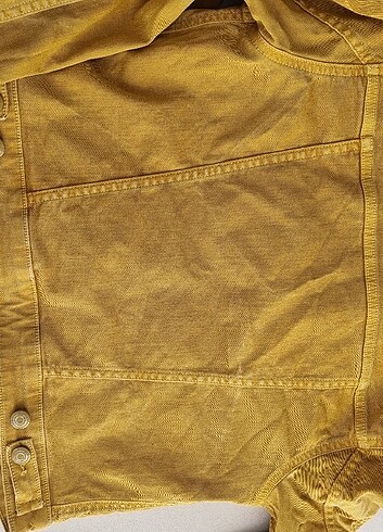 m Beden hardal sarısı crop ceket #ceket