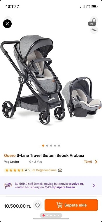 Quero Travel Sistem Bebek Arabası