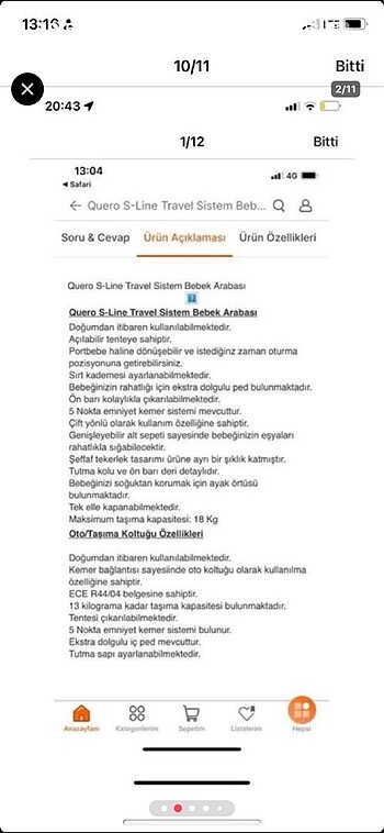 Diğer Quero Travel Sistem Bebek Arabası
