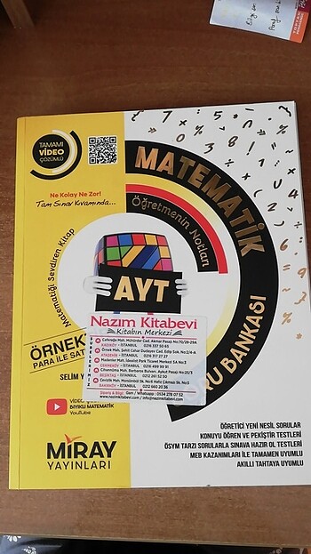Miray yayınları Ayt matematik soru bankası 