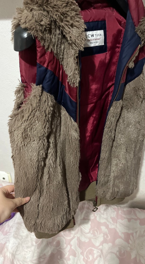 Kahverengi Kürklü Kadın Yelek - Görsel 4