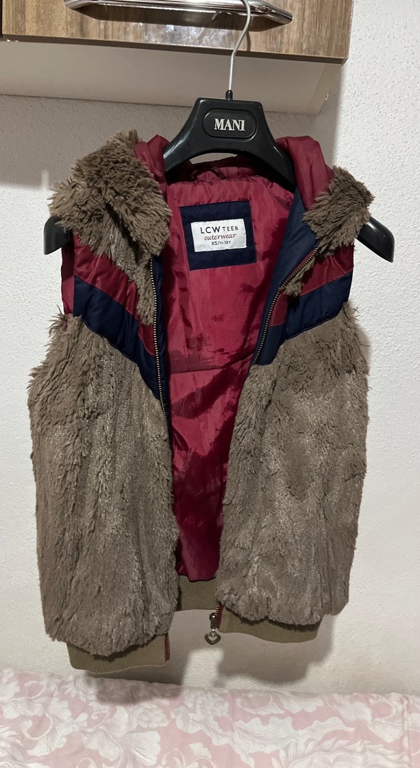 Kahverengi Kürklü Kadın Yelek - Görsel 2