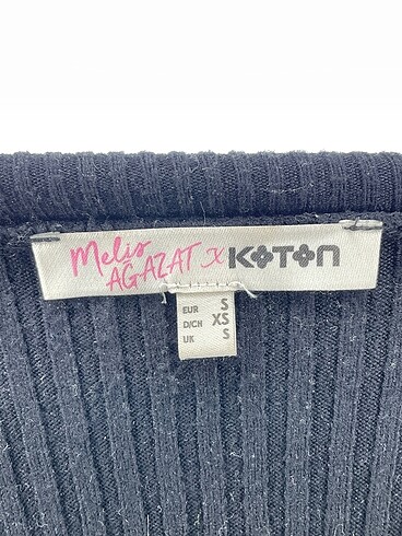 s Beden siyah Renk Koton Bluz %70 İndirimli.