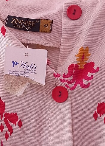 42 Beden Ham keten düğmeli boydan tunik. Sıfır ürün. #tesettür #tunik #f