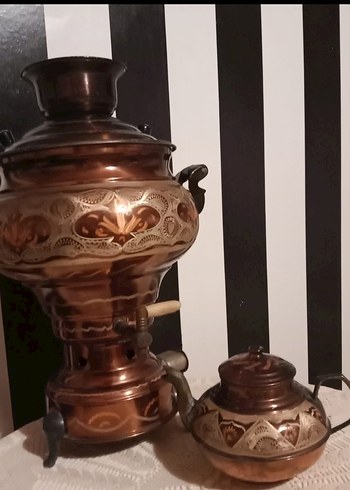 Beden kahverengi Renk Koyu Kahverengi Dekoratif Bakır Demlik