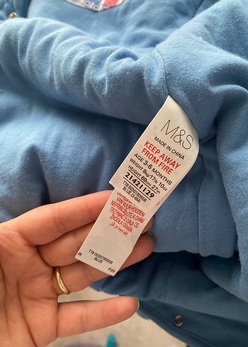 Düğmeli Mavi Bebek Tulumu - Görsel 3