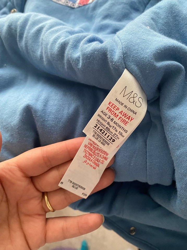 Düğmeli Mavi Bebek Tulumu - Görsel 3