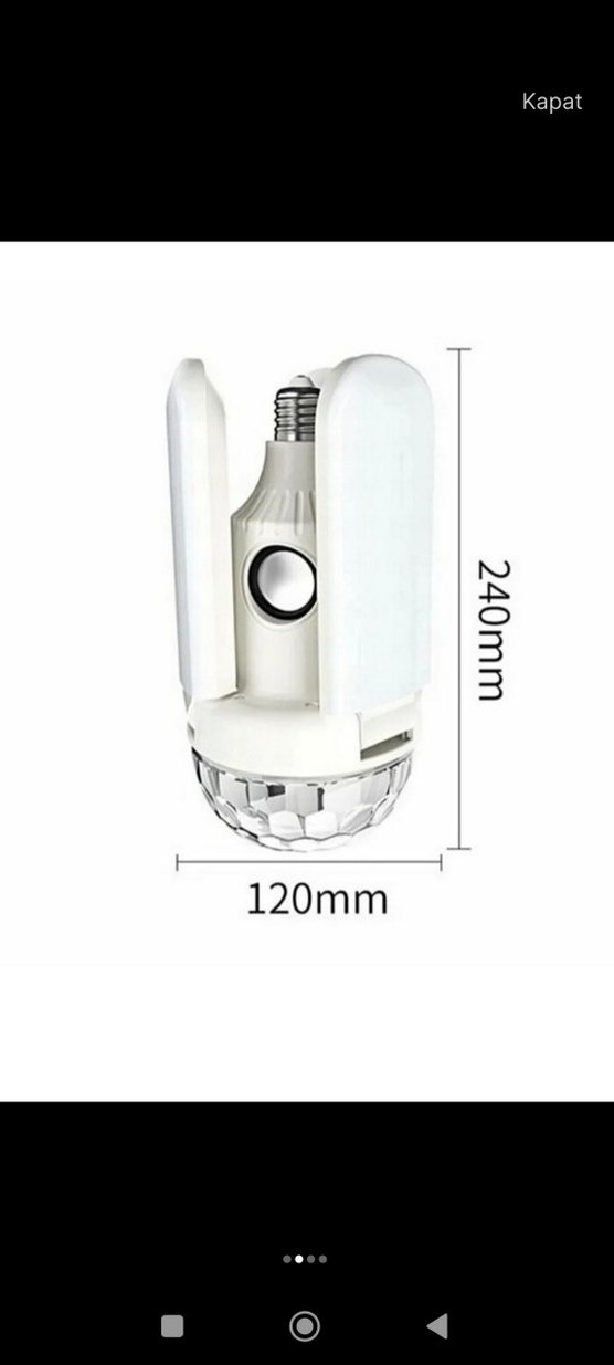 Bluetooth Müzikli Renkli Tavan Lambası - Görsel 2