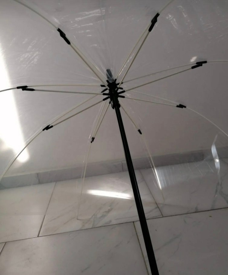 Şeffaf Mavi Gotik Kadın Şemsiye - Görsel 2