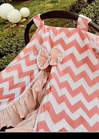 Pembe Desenli puset örtüsü - Görsel 4